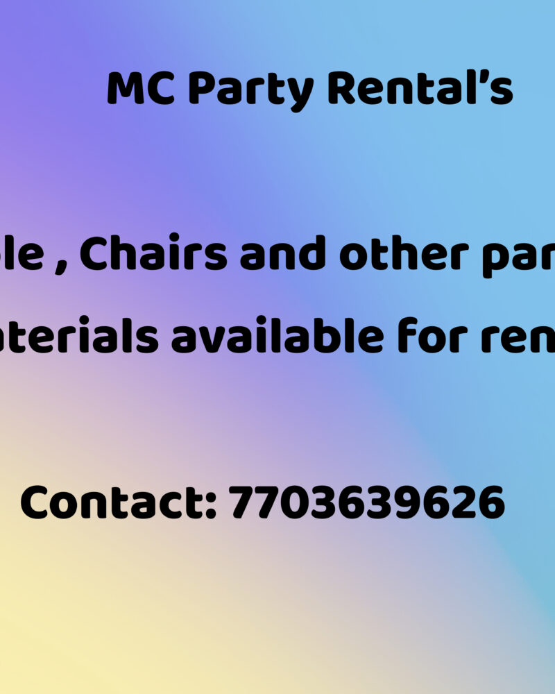 Quick & Affordable Table–Chair Rentals!